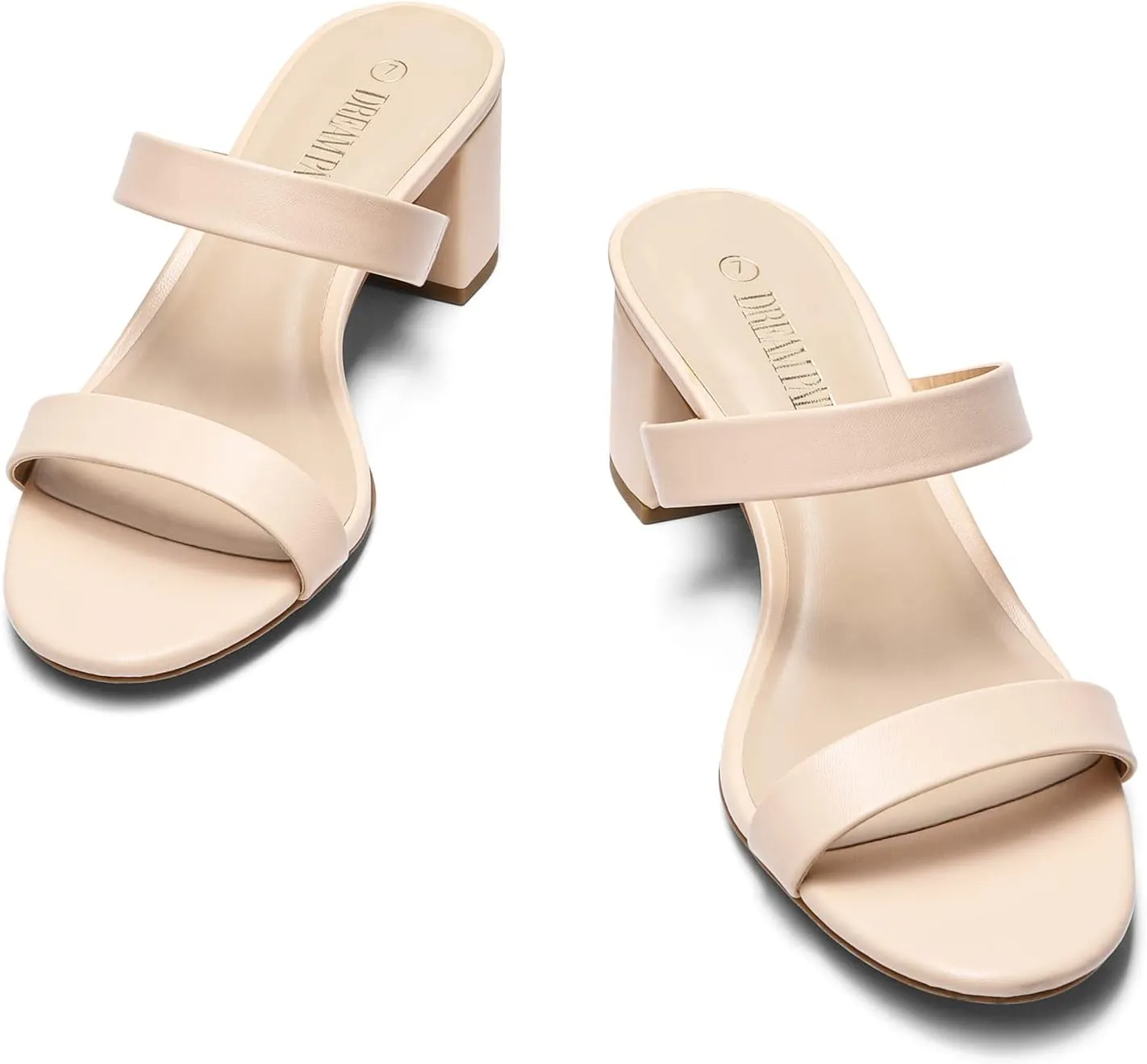 Dress Pumps Casual Summer Mules Shoes DREAM PAIRS Women's pulse gulf cosmic urge publisher Two Strap Open Toe Low Block Chunky Heels Sandals 