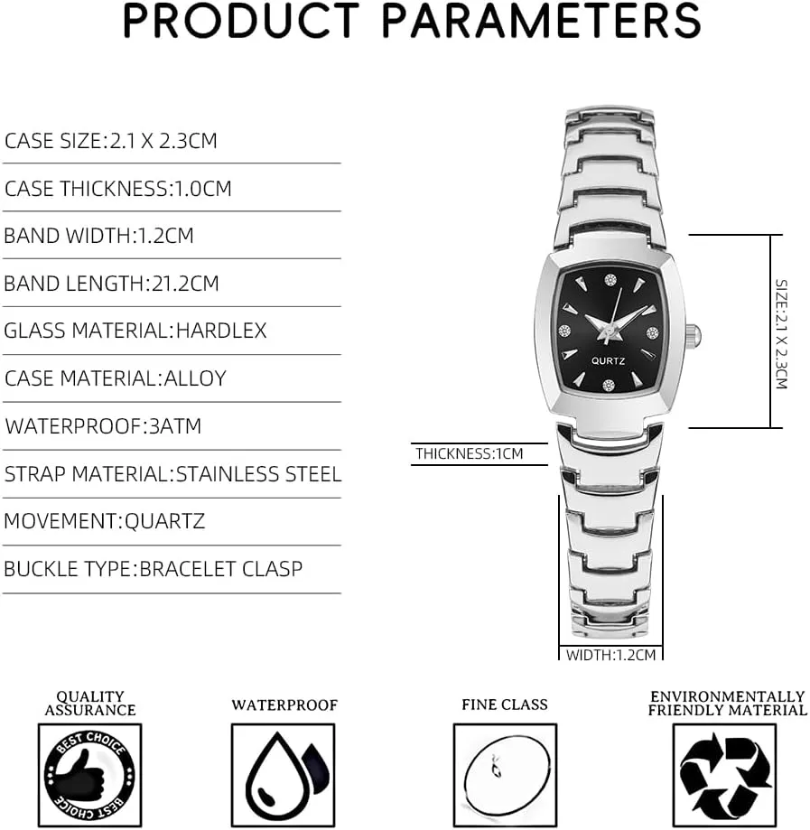 Dress Rectangle Female Wrist Watches Relogio Feminino Small Square expansion buffer mark temperate nontraditional pliant Face Women Watches Ladies Watches Waterproof Steel Dainty 