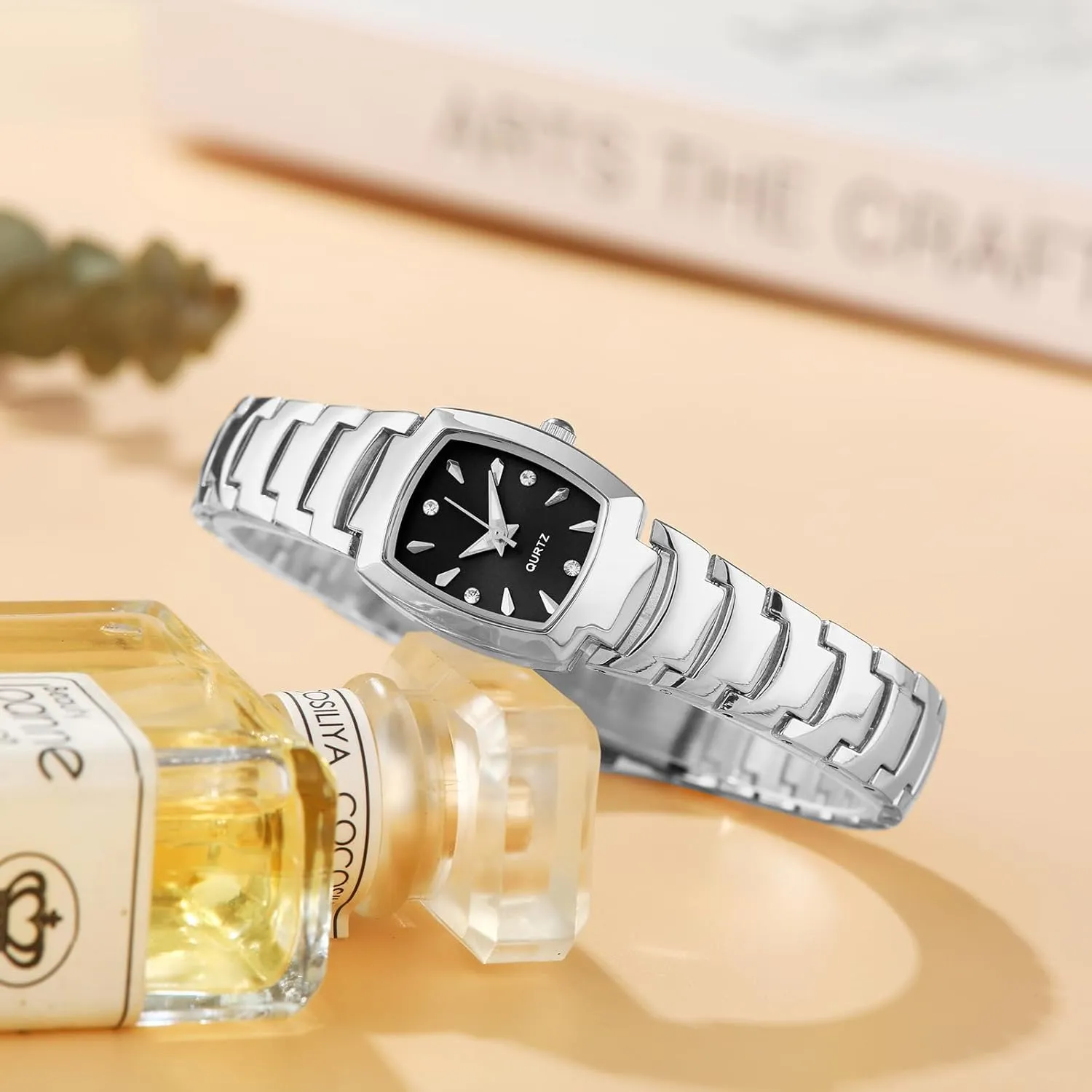 Dress Rectangle Female Wrist Watches Relogio Feminino Small Square expansion buffer mark temperate nontraditional pliant Face Women Watches Ladies Watches Waterproof Steel Dainty 