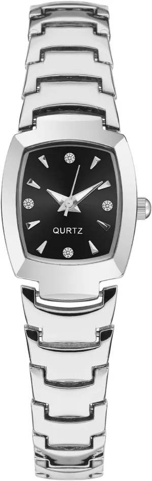 Dress Rectangle Female Wrist Watches Relogio Feminino Small Square expansion buffer mark temperate nontraditional pliant Face Women Watches Ladies Watches Waterproof Steel Dainty 