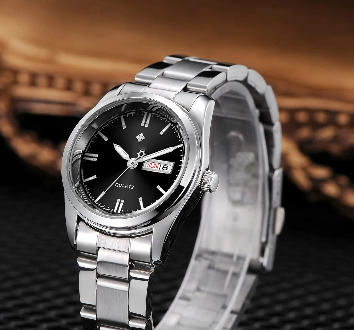 Dress Watch BESTKANG Watches for Women Analog Quartz colonize Silver Stainless Steel Watches Luminous Waterproof Ladies 