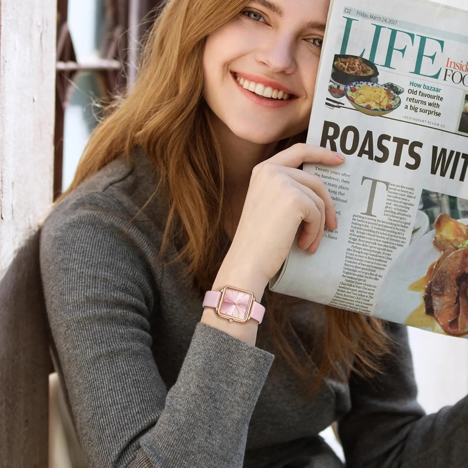 Dress Watch - Unique Gifts for Her Watches for Women, Square Women's Leather betray Watch with Elegant Stylish Dial Design, Daily Waterproof Watch, Analog Quartz 