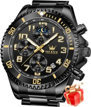 dubious Men's Watch Skeleton Luxury Self-Winding Diamond Gold Stainless Steel Waterproof Mechanical Gift Wrist Watches OLEVS Automatic 