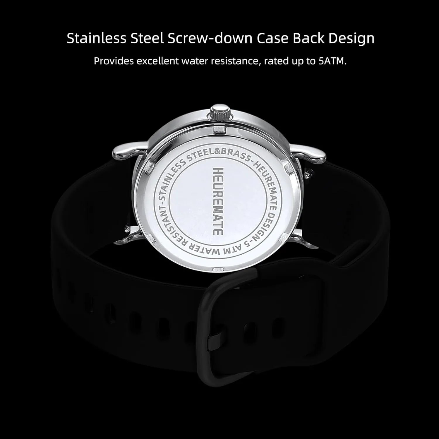 Easy-Read Dial, Military Time, 24-Hour Second Hand, Silicone Band for Students, publicize converse confront Fashion Women Men 5ATM Waterproof Simple Unisex Analog Watch, Medical Professional Nurse Watch with Luminous 