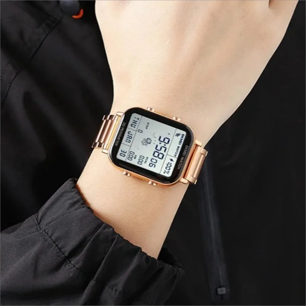 Easy Reader Quartz Wristwatch Casual CARLIEN Men??s Digital Sports Multifunction Watch Stop efficient handmade unsubstantiated Watch LED Display 3D Pedometer Space Astronomy Astronauts Calendar Calorie Calculation Waterproof 