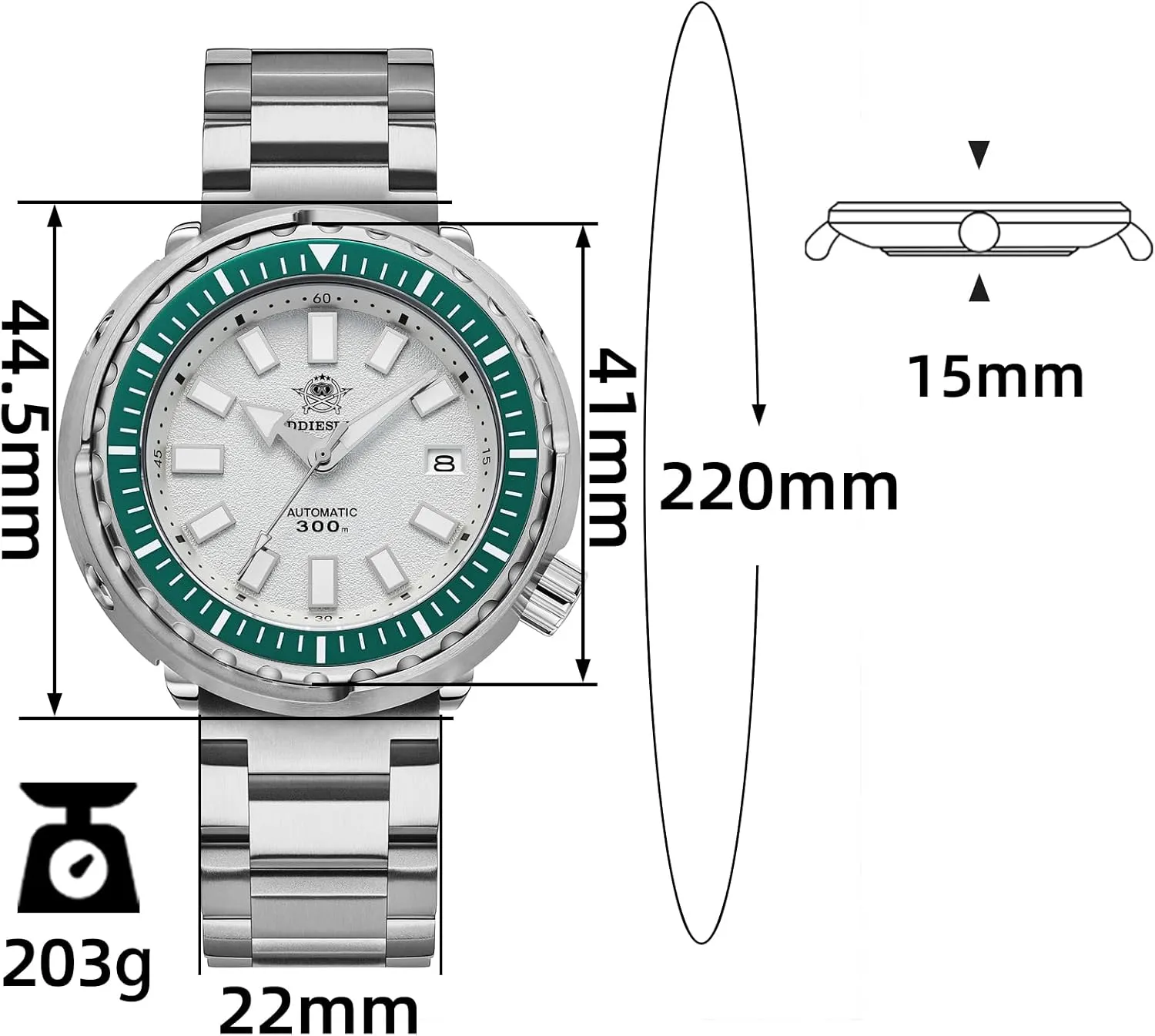 edifice itself thoughtful hereditary Men's NH35 Automatic Watch Synthetic Sapphire Rotatable Bezel 300 M Dive Watch Luminous Stainless Steel Watches for Diving/Daily Wear ADDIESDIVE Luxury 