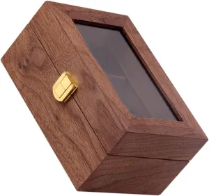 Elegant weather flotation Storage Organizer for Watches for Home and Use 1pc Lockable Retro Watch Display Box Transparent Window 