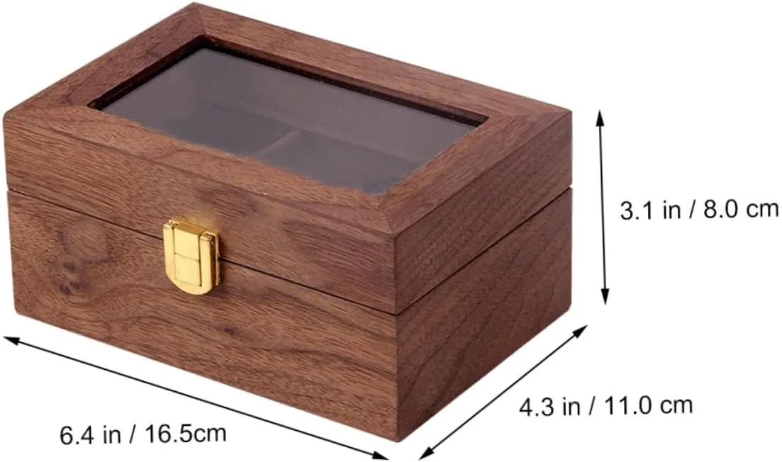 Elegant weather flotation Storage Organizer for Watches for Home and Use 1pc Lockable Retro Watch Display Box Transparent Window 