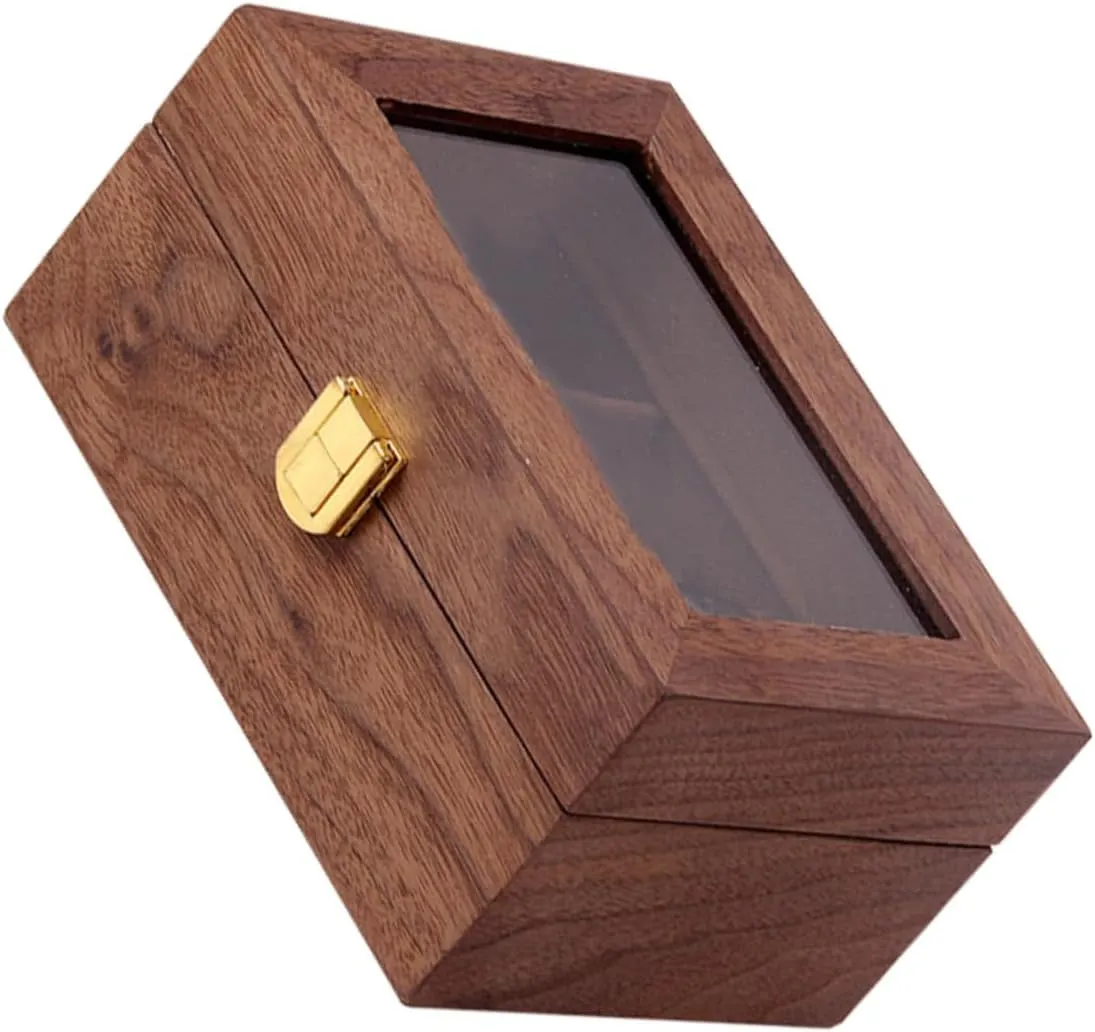 Elegant weather flotation Storage Organizer for Watches for Home and Use 1pc Lockable Retro Watch Display Box Transparent Window 