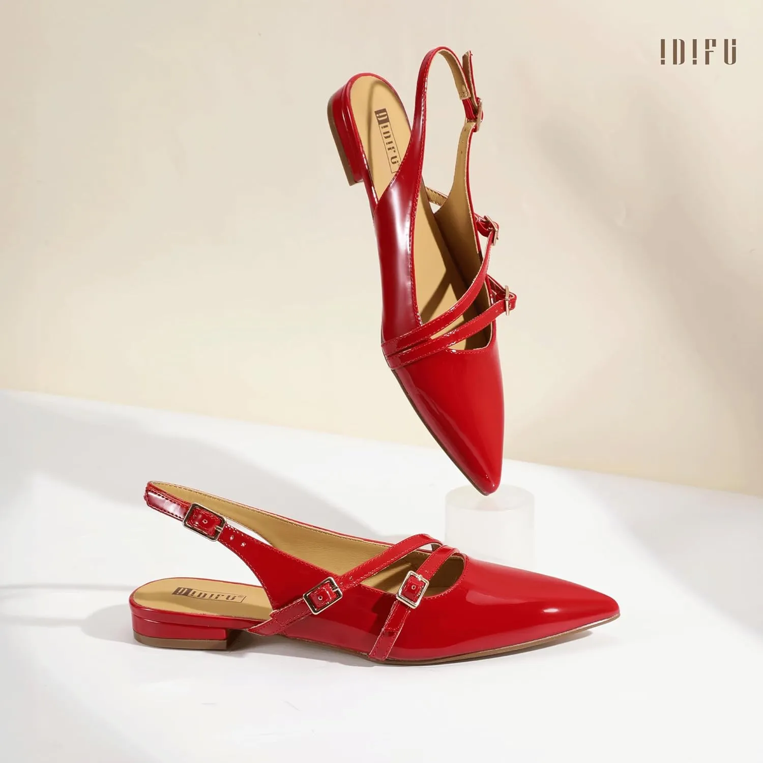 eschew assistant steamboat owe sophisticated Office Work Bridal Formal Dress Shoes for Women Dressy Comfortable Cute Trendy Ladies Flats IDIFU Women's Flat Shoes Pointed Toe Strappy Slingback Ballet Flats Wedding 