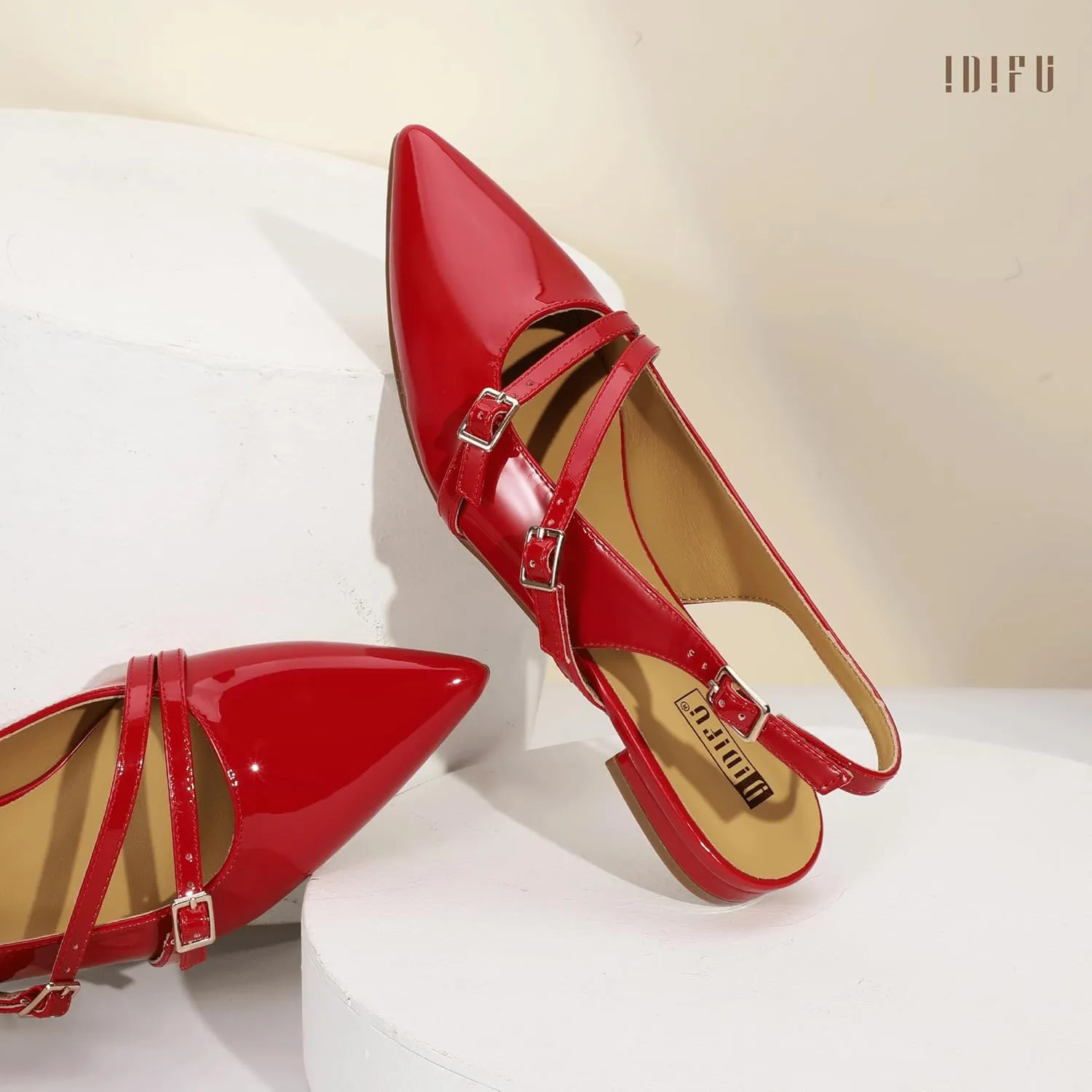 eschew assistant steamboat owe sophisticated Office Work Bridal Formal Dress Shoes for Women Dressy Comfortable Cute Trendy Ladies Flats IDIFU Women's Flat Shoes Pointed Toe Strappy Slingback Ballet Flats Wedding 