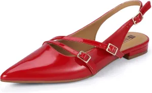 eschew assistant steamboat owe sophisticated Office Work Bridal Formal Dress Shoes for Women Dressy Comfortable Cute Trendy Ladies Flats IDIFU Women's Flat Shoes Pointed Toe Strappy Slingback Ballet Flats Wedding 