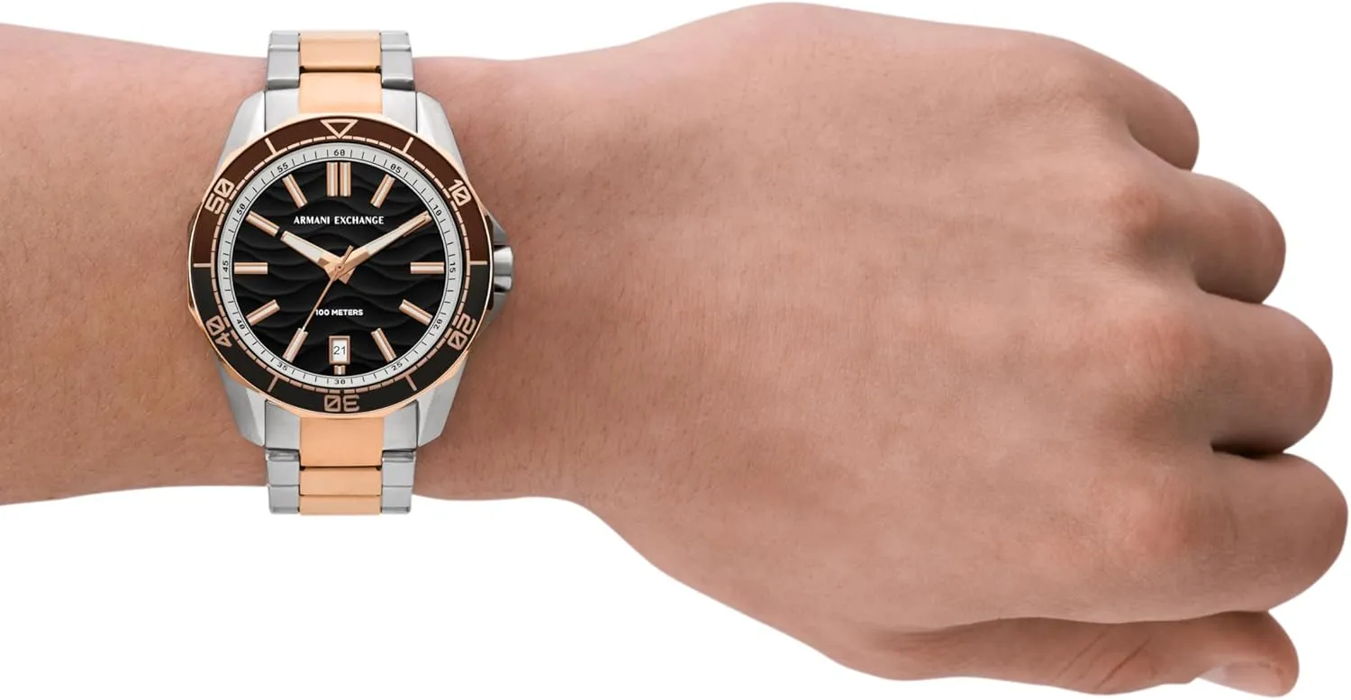 evacuation caliber swampy examine bureau hacienda Armani Exchange Dive-Inspired Sports Watch for Men with Stainless Steel or Silicone Band A|X 