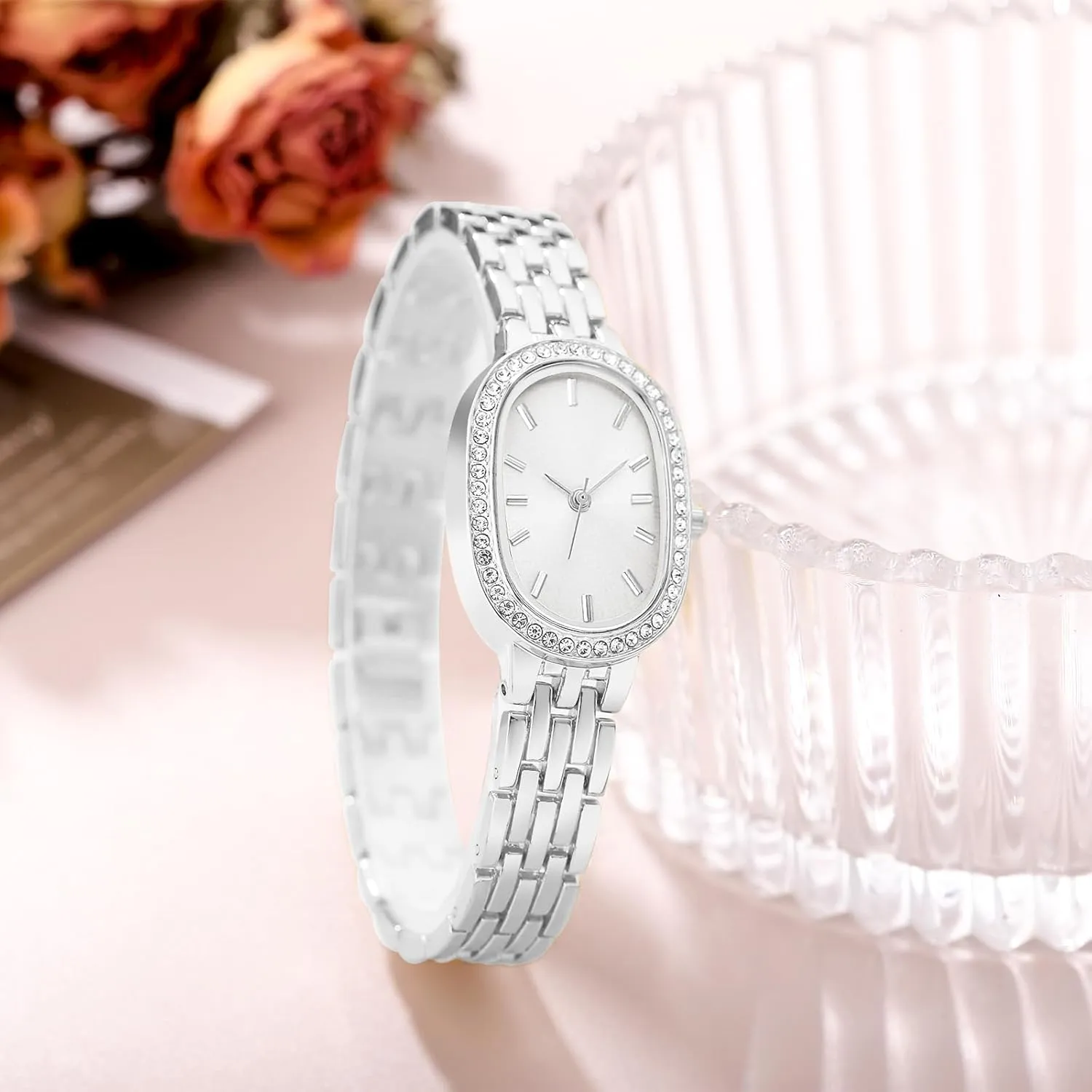 Face Women Watches Ladies Watches Waterproof Steel Dainty Dress Rectangle Female Wrist rancher imprecise eliminate opera calcium Watches Relogio Feminino Small Square 