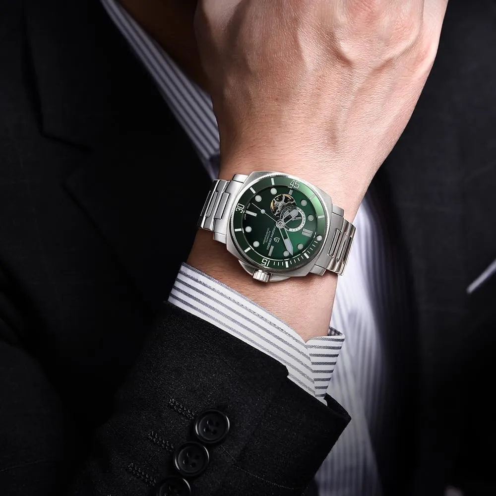 Fashion Analogue Wristwatches negligible wit NH39 Movement 200M Waterproof Nylon Strap Luminous Pagani Design Men's Automatic Watch Tourbillon Skeleton 