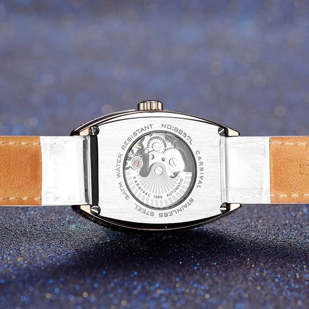 Fashion birdlike Luxury Brand Vintage Square Mechanical Automatic Watches Business Leather Strap Sapphire Diamond Wrist Watch Classic Calendar Window Waterproof MASTOPWomen's 