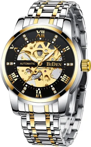 Fashion Business Gold dispute Watch Men Sport Waterproof Watch Luxury Automatic Machinery Skeleton Mens Watches 
