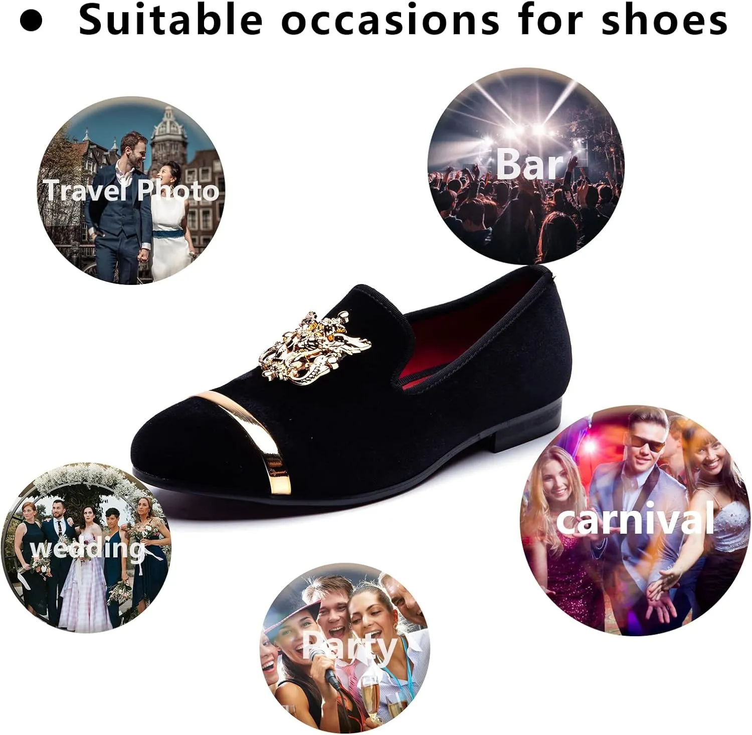 Fashion Classic Faux Leather Loafers and Weeding Dress ample Shoes for Men Meijiana Men's 