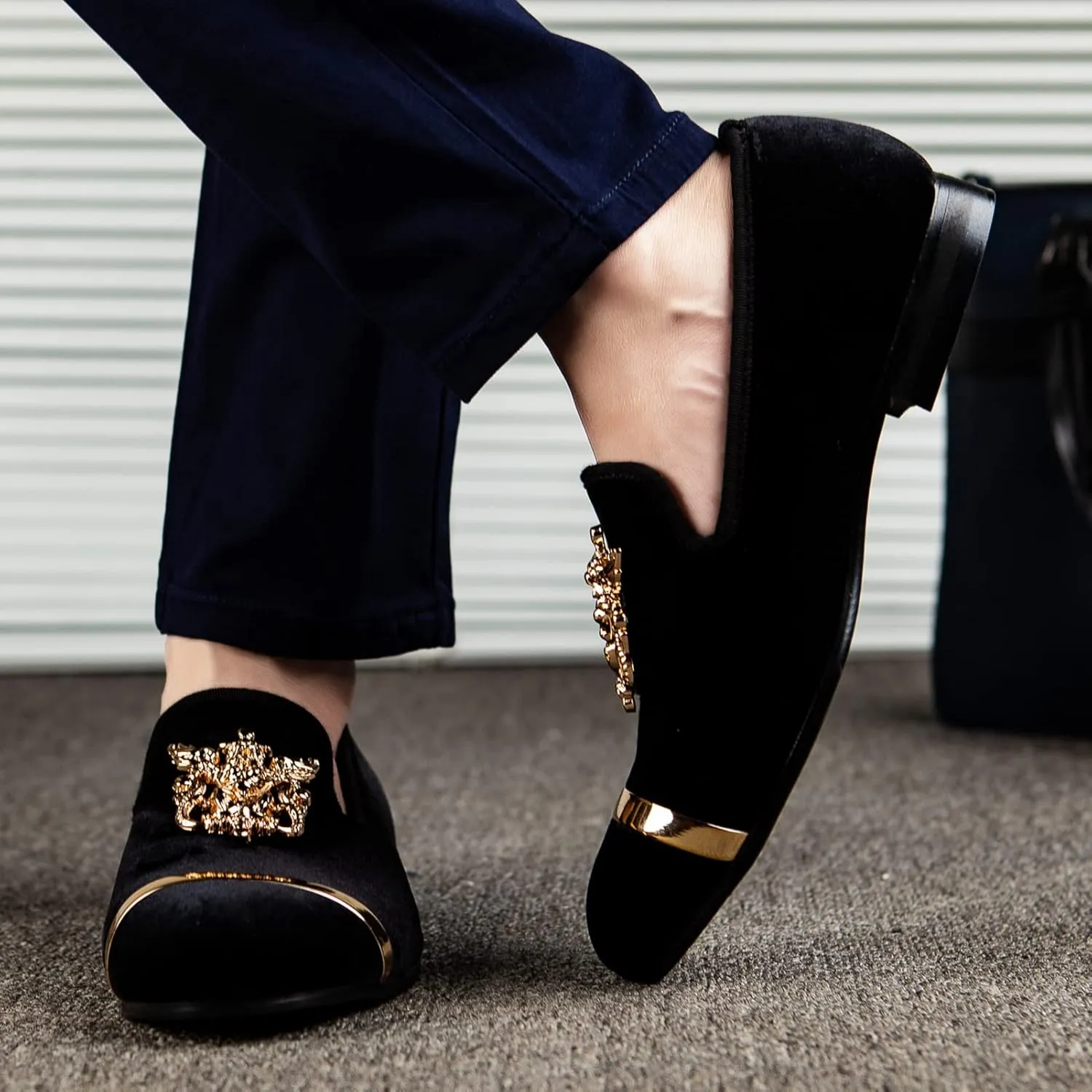Fashion Classic Faux Leather Loafers and Weeding Dress ample Shoes for Men Meijiana Men's 