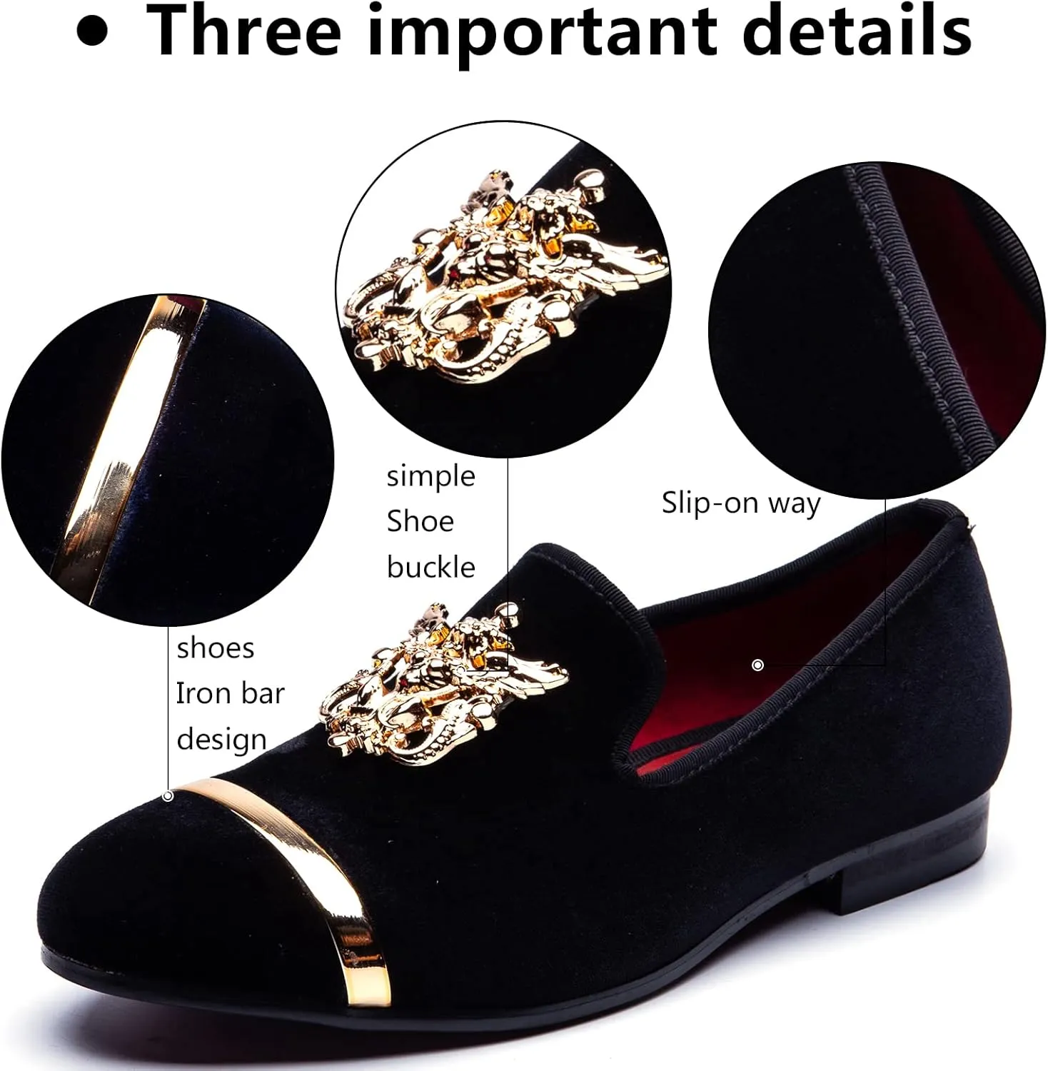 Fashion Classic Faux Leather Loafers and Weeding Dress ample Shoes for Men Meijiana Men's 