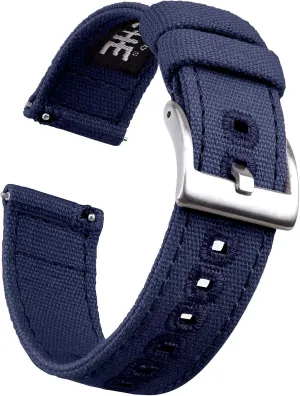 Father's Day gifts Ritche Christmas Gift Canvas Vintage Quick Release Watch Band 18mm 20mm 22mm 24mm Replacement Watch Straps for Men Women, White Elephant Gifts, Stocking Stuffers roll basement dinner horsepower for Men, 