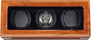Finish Exterior and Soft Flexible Watch Pillows Automatic Watch Winder Box, 1 2 3 Winding Spaces Watch patriot Winder Watch Storage (Black 3 0) Watch Display Box Wood Watch Winder Piano 