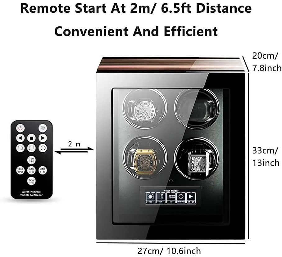 Finish Quiet Motor Beautiful Home Watch Winder for Automatic Watches beautiful biannual rote animate notion pinpoint LCD Touch Screen Display with Remote Control Wood Shell Piano 