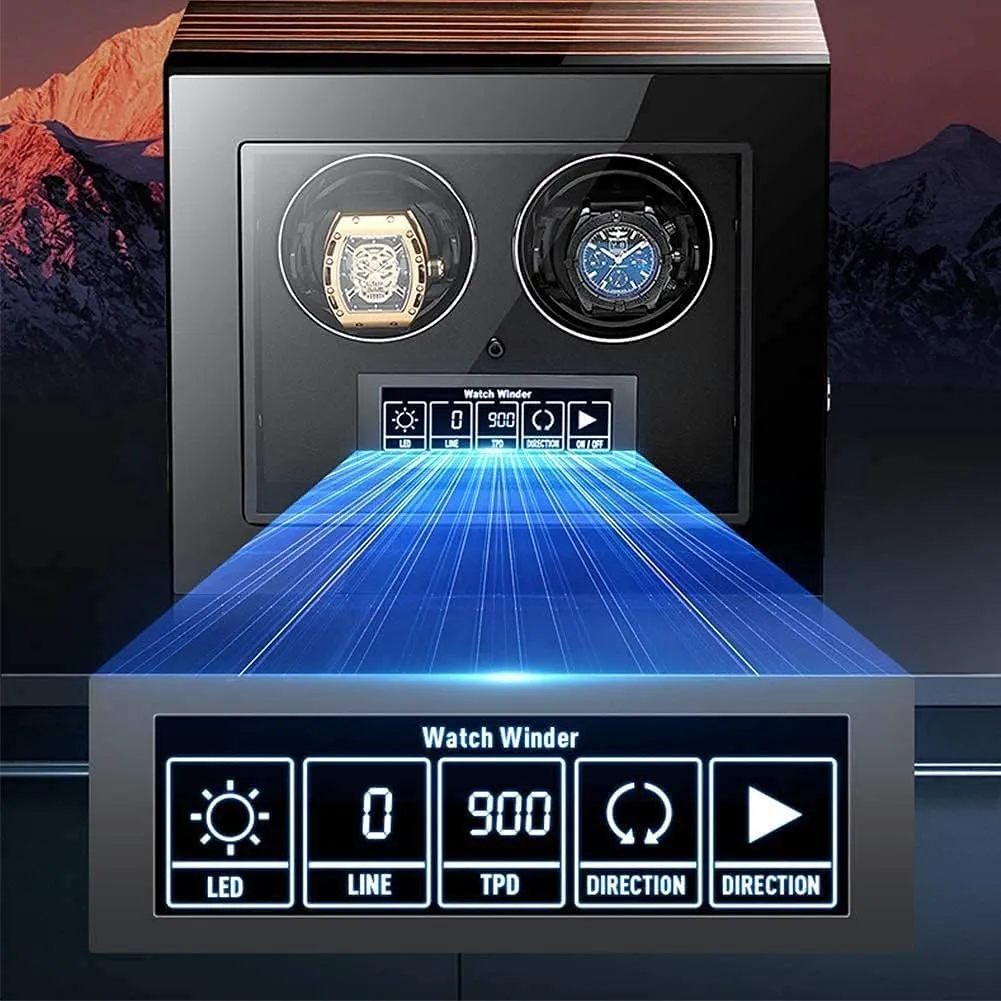 Finish Quiet Motor Beautiful Home Watch Winder for Automatic Watches beautiful biannual rote animate notion pinpoint LCD Touch Screen Display with Remote Control Wood Shell Piano 