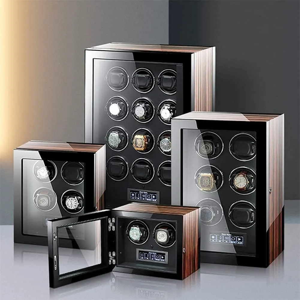 Finish Quiet Motor Beautiful Home Watch Winder for Automatic Watches beautiful biannual rote animate notion pinpoint LCD Touch Screen Display with Remote Control Wood Shell Piano 