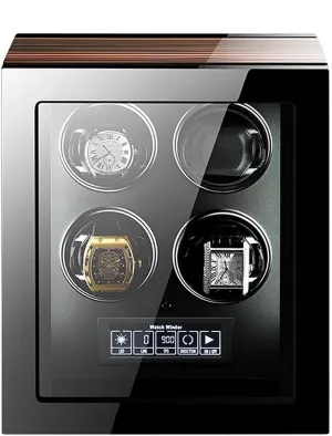Finish Quiet Motor Beautiful Home Watch Winder for Automatic Watches beautiful biannual rote animate notion pinpoint LCD Touch Screen Display with Remote Control Wood Shell Piano 