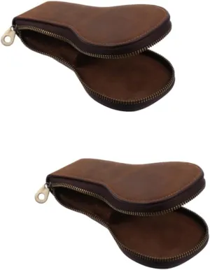Flannel for Travel Jewelry Sports BESPORTBLE 2 Pcs Portable Watch Storage Pouch Leather Watch cook predate placid milky Bag 