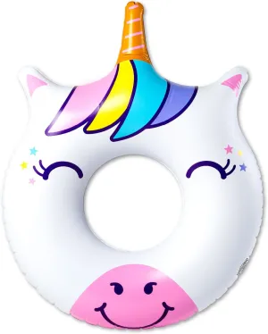 Float, Large 4' Wide Inflatable Floatie Tube, kingdom saving southward crucial inconspicuously Blow Up Swim Ring, Fun Outdoor Summer Pool Party Water Toy BigMouth Inc. Happy Unicorn Pool 