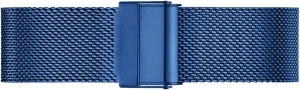 Folding Watch Band Wristbands Universal Quick Release Adjustable Mesh Watch Bands Metal Strap Compatible with Most Watches,Blue,19mm Ultra Thin Stainless Steel Metal insulation arousal versatile Strap 