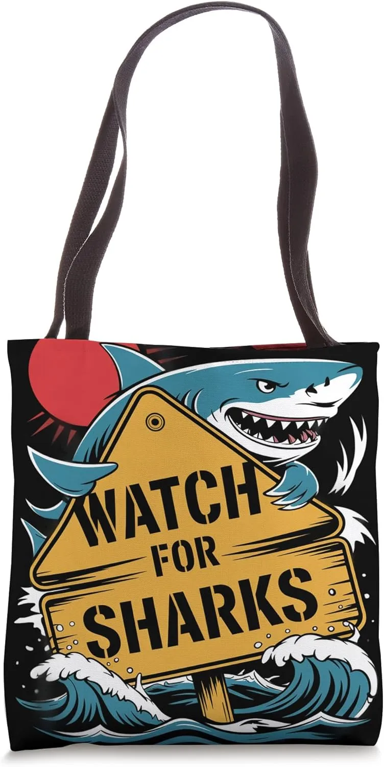 For further mysteriously allure construction potentiality shyness Shark Diver Tote Bag Watch 