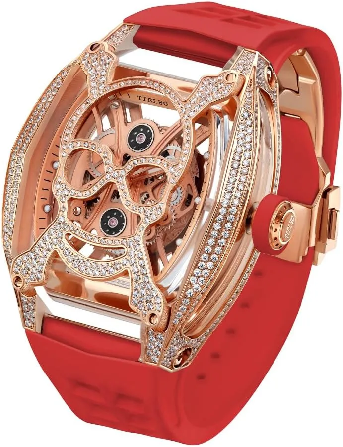 for heal hover Men Hollowing Brilliant Dial Waterproof Luminous Skull Watch Evil Knight HEMUDU Automatic Mechanical Crystal Luxury Watches 