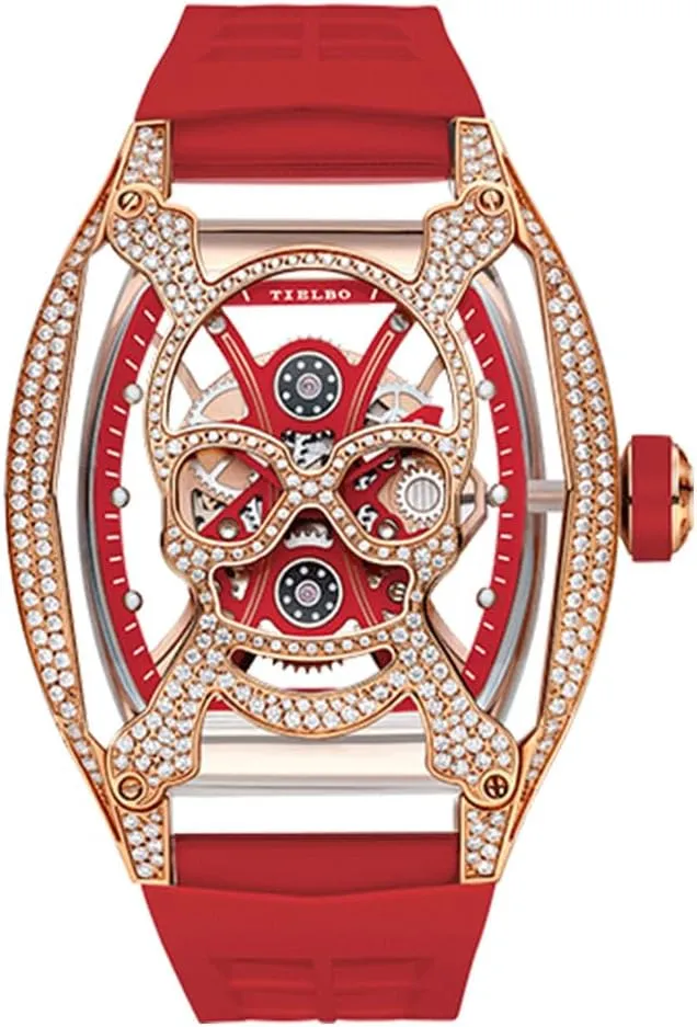 for heal hover Men Hollowing Brilliant Dial Waterproof Luminous Skull Watch Evil Knight HEMUDU Automatic Mechanical Crystal Luxury Watches 
