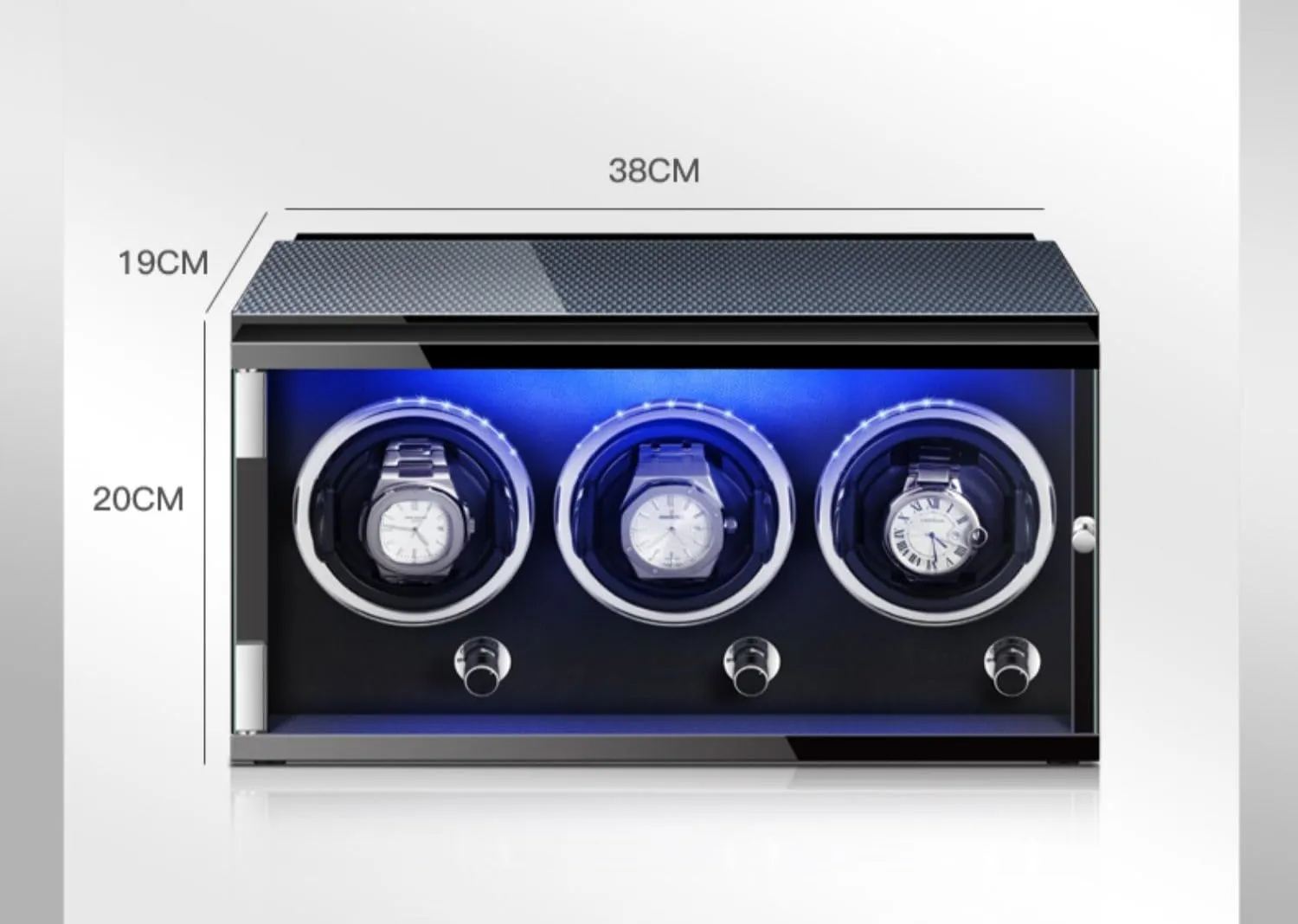 for jar 3 0 Automatic Watches Built-in LED Illuminated with Quiet Running Motor Watch Display Box Luxury Automatic Watch Winder 