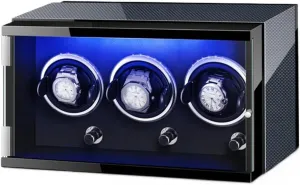 for jar 3 0 Automatic Watches Built-in LED Illuminated with Quiet Running Motor Watch Display Box Luxury Automatic Watch Winder 