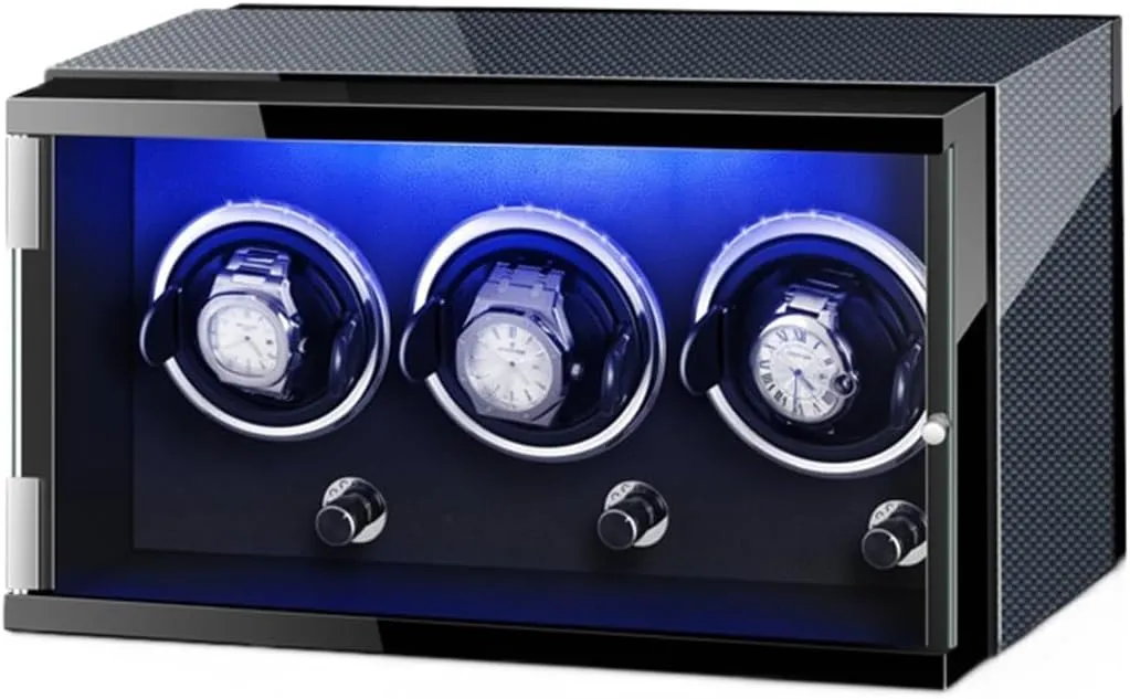 for jar 3 0 Automatic Watches Built-in LED Illuminated with Quiet Running Motor Watch Display Box Luxury Automatic Watch Winder 