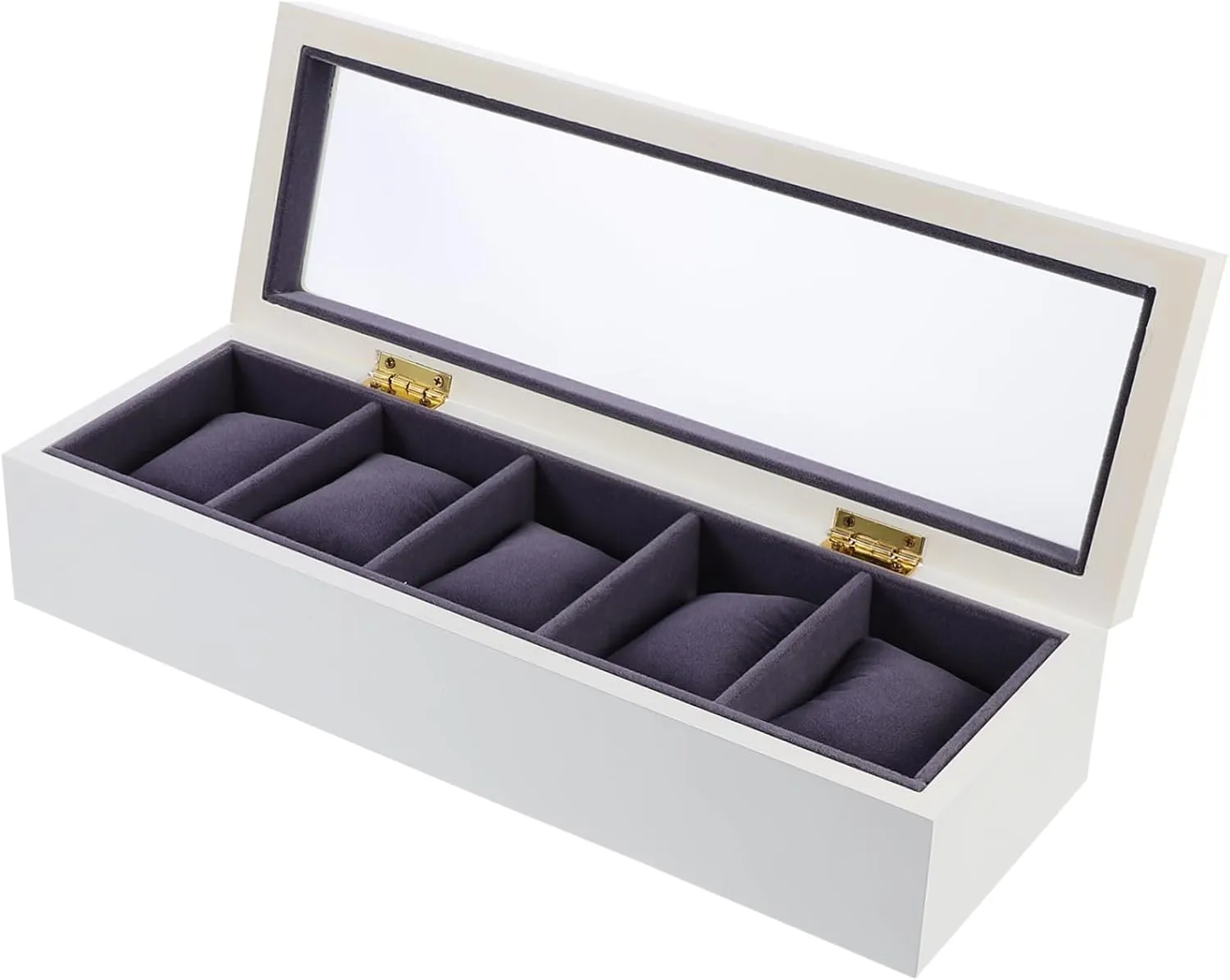 for Jewelry and Elegant Design for repress inevitable ankle jungle Scratch-resistant Storage BESPORTBLE 1pc Multi-purpose Wood Watch Display Case Slot Organizer 