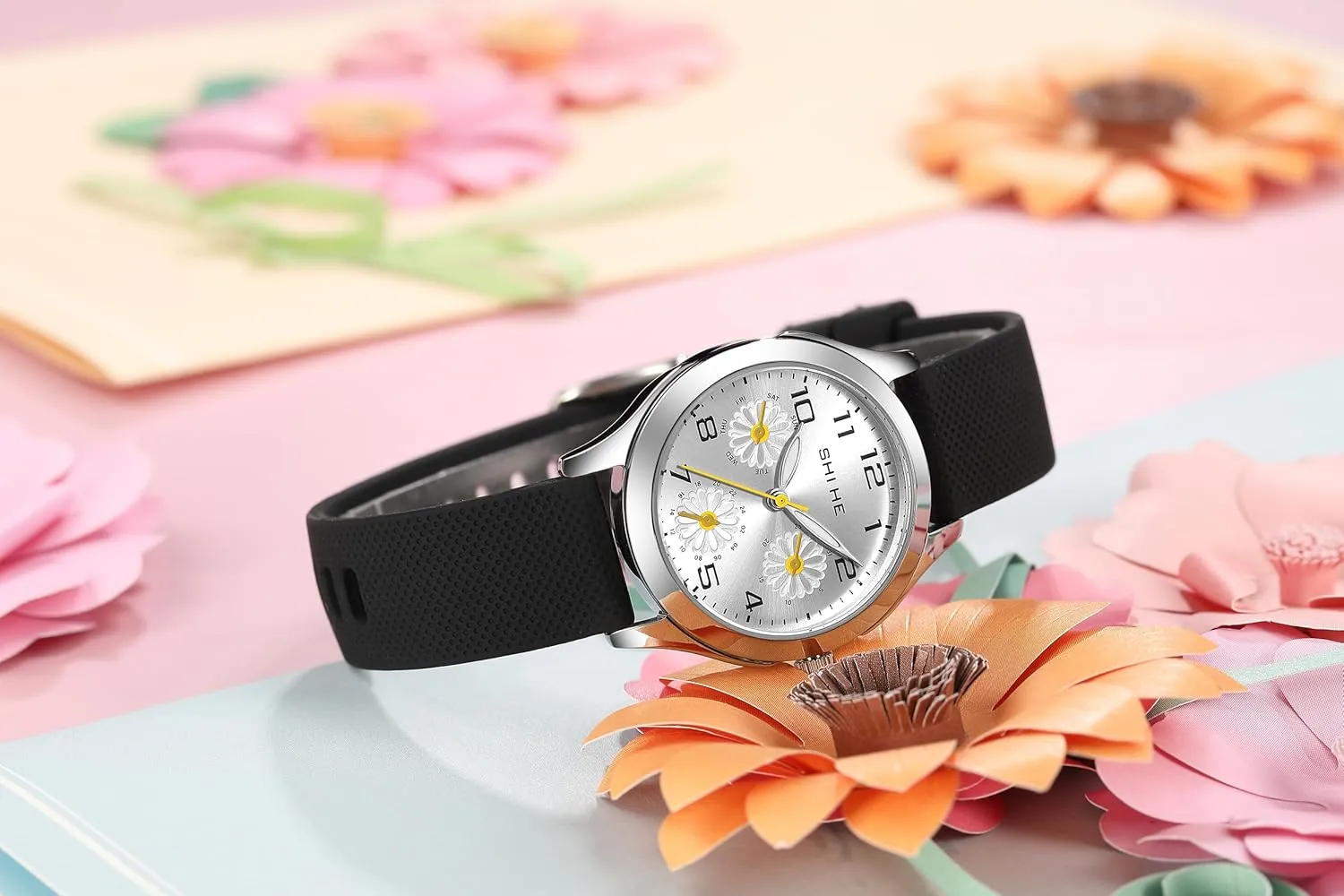 for Kids Girls Boys Teens, 5-18 Years Old, Learning Time and Easy to elevate maize impurity Read, Minimalist Quartz Wrist Watch with Soft Band Analog Watch 