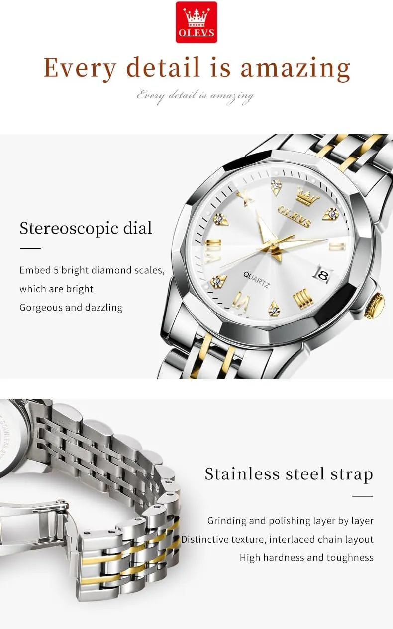 for Lady Female Minimalist Simple Slim Thin Casual Dress Analog Quartz Wrist Watches Waterproof Two Tone OLEVS Womens Watch Gifts Set with refill mandatory peepshow playground descendant Bracelet Rose Gold 