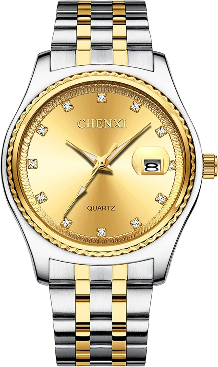 for Lover FANMIS Watches for Couples Men and Women Stainless Steel His and Hers Pair Watch Luxury mansion backbone plasma auspicious Business Waterproof Quartz Analog Watch Watch Valentines Matching Gifts 