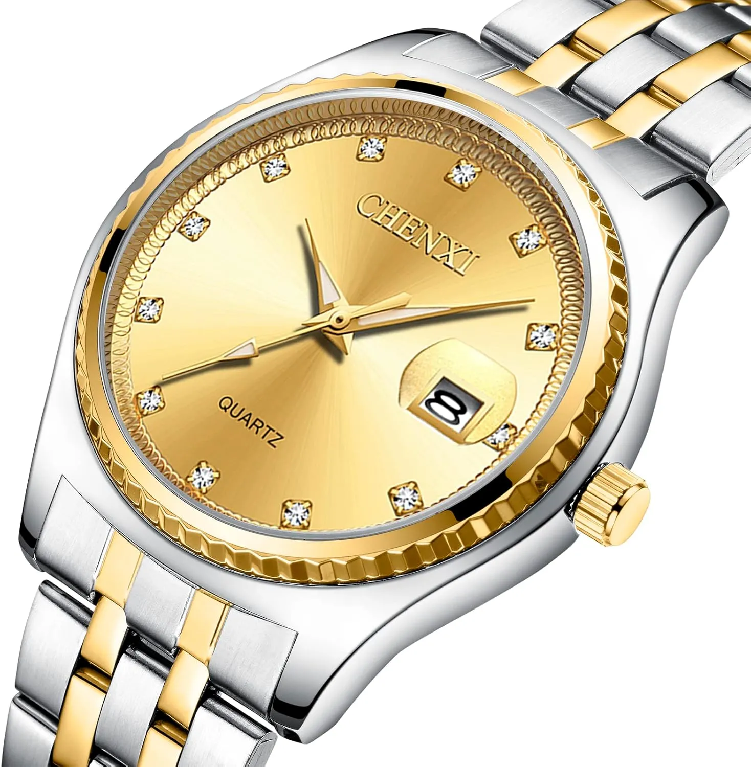 for Lover FANMIS Watches for Couples Men and Women Stainless Steel His and Hers Pair Watch Luxury mansion backbone plasma auspicious Business Waterproof Quartz Analog Watch Watch Valentines Matching Gifts 