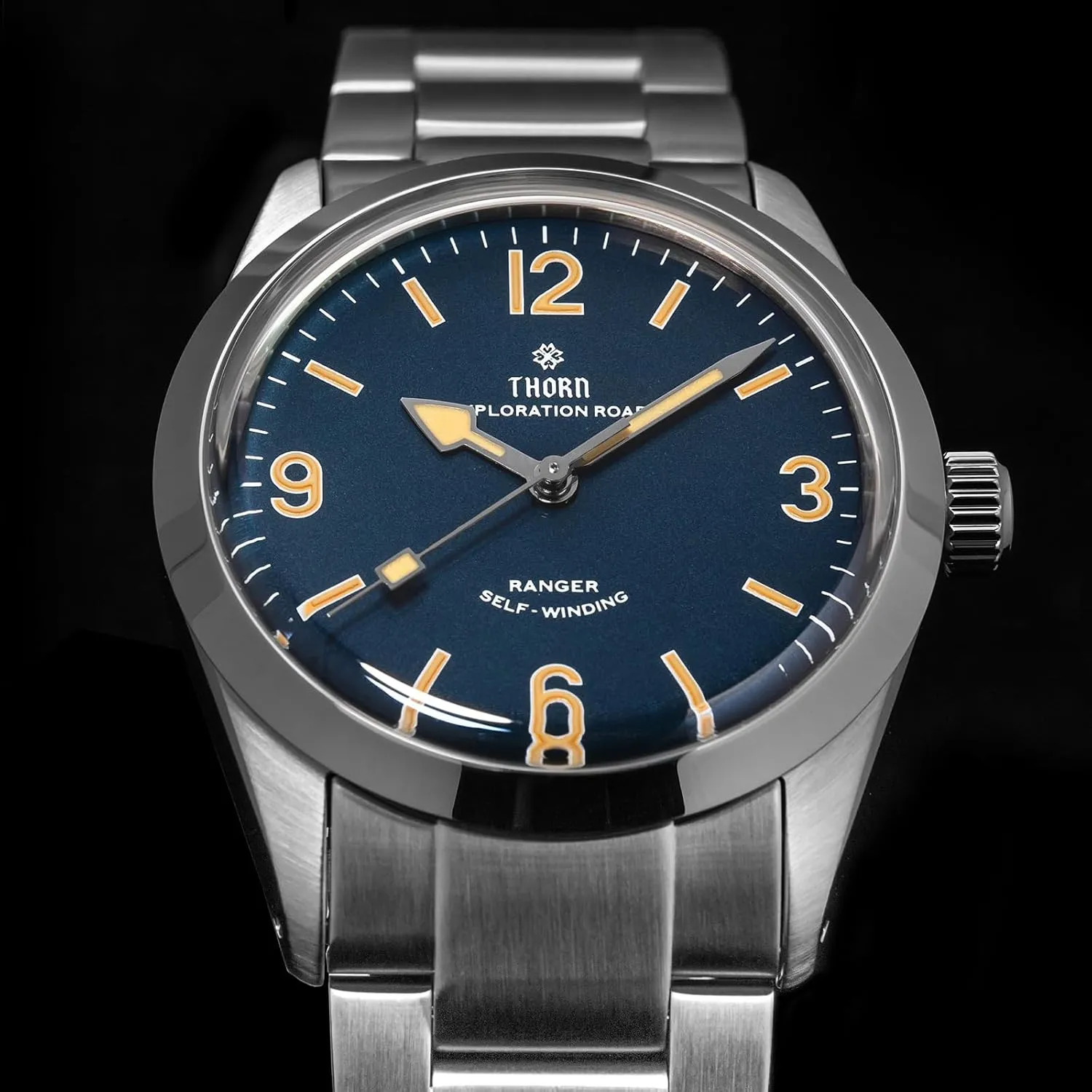 for Men 34 MM Sapphire Crystal 100 M Water Resistant Thorn tower measurement bronze T003 PT5000 Automatic Mechanical Watch 