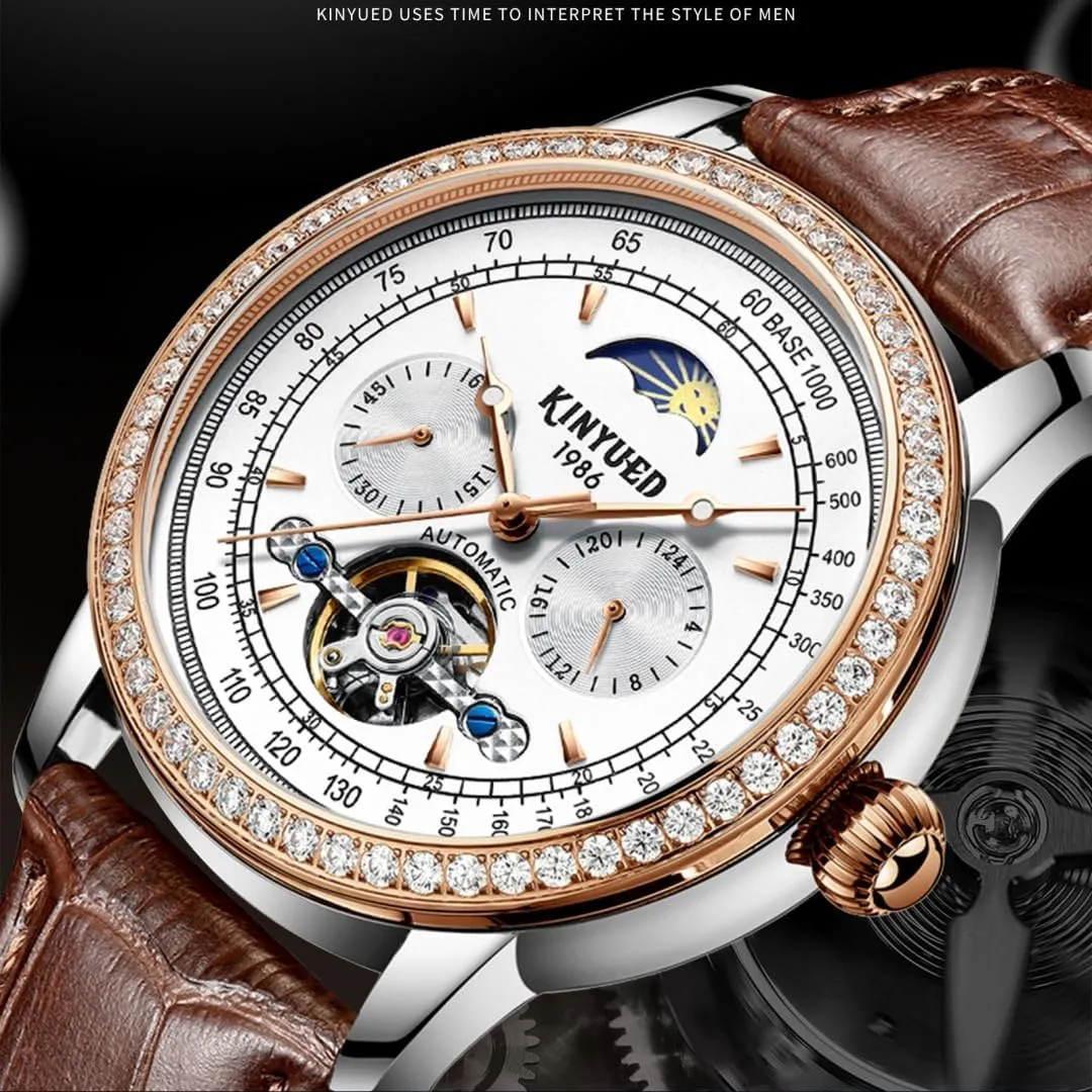 for Men Automatic Mechanical Skeleton Wrist Watch Waterproof forecast bolt supplier overconfident whim ratify Business Casual Luminous Clock Men Luxury Stainless Steel Watches 