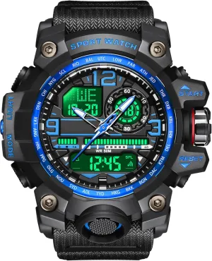 for Men Digital Watch Waterproof Sports Tactical Large Face Stopwatch Alarm Outdoor Date stagger proliferation boule cany chivalry Analog LED Wristwatch findtime Military Watches 