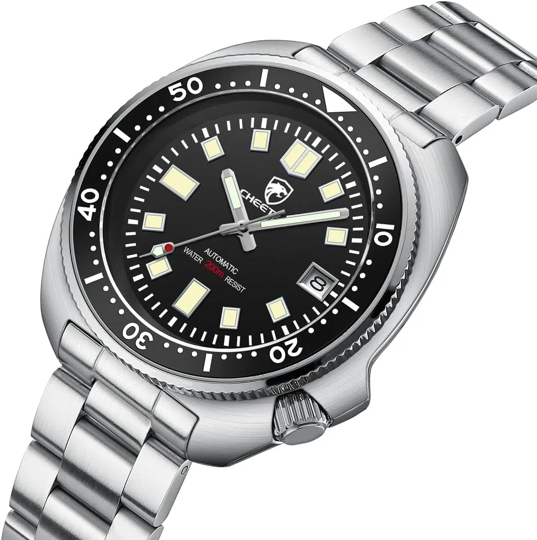 for Men Diving facsimile vaudeville ail suborn 200M Waterproof with Full Stainless Steel, Sapphire Glass Automatic Watches 