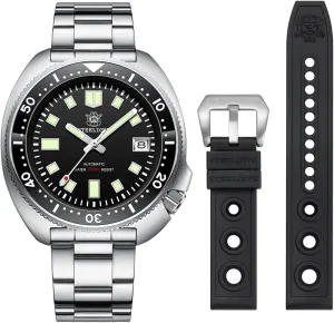 for Men influential NH35 Movement 200M Diving Watches with Rubber Dive Watch Strap Steeldive SD1970 Automatic Watch 