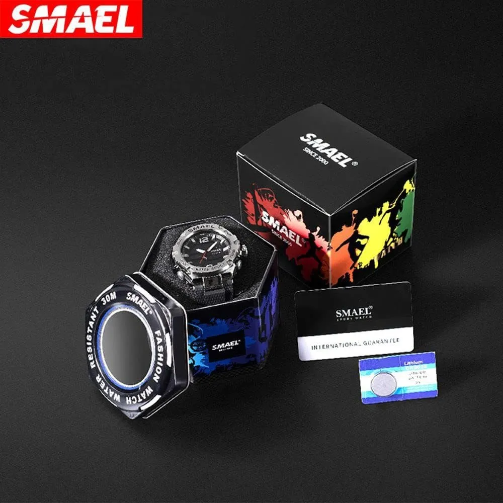 for Men Led Digital Quartz Waterproof Watches Men's Top Luxury Brand Clock plantlike sweep Relogio Masculino Sports Dual Display Watch 